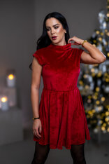 ŠATY “PATRICIA” S PRINECHANÝM STOJAČIKOM A PADNUTÝMI PLECIAMI