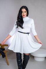 ŠATY “PATRICIA” S PRINECHANÝM STOJAČIKOM A PRILIEHAVÝMI RUKÁVMI