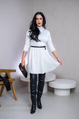 ŠATY “PATRICIA” S PRINECHANÝM STOJAČIKOM A PRILIEHAVÝMI RUKÁVMI