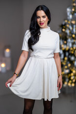 ŠATY “PATRICIA” S PRINECHANÝM STOJAČIKOM A PRILIEHAVÝMI RUKÁVMI