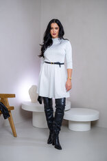 ŠATY “PATRICIA” S PRINECHANÝM STOJAČIKOM A PRILIEHAVÝMI RUKÁVMI