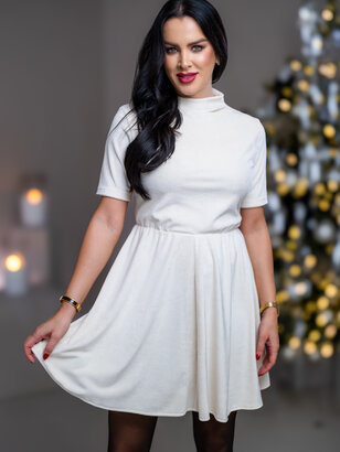 ŠATY “PATRICIA” S PRINECHANÝM STOJAČIKOM A PRILIEHAVÝMI RUKÁVMI