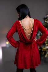 ŠATY “PATRICIA” S VODOU NA CHRBÁTE A ROZŠÍRENÝMI RUKÁVMI