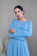 ŠATY “SELINA” - LODIČKOVÝ VÝSTRIH A ROZŠÍRENÉ RUKÁVY ŠATY “SELINA” - LODIČKOVÝ VÝSTRIH A ROZŠÍRENÉ RUKÁVY