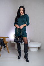 ŠATY “VICTORIA” S VÝSTRIHOM KU KRKU - MINI