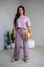 SKRÁTENÉ TRIČKO “MELANIE” HLADKÉ - BAMBOO / SUROVÉ OKRAJE