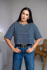 SKRÁTENÉ TRIČKO “MELANIE” - PÁSIK