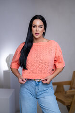 SKRÁTENÉ TRIČKO “MELANIE” S LODIČKOVÝM VÝSTRIHOM - MADEIRA