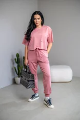 SKRÁTENÉ TRIČKO “MELANIE” S VRECKOM / SUROVÉ OKRAJE
