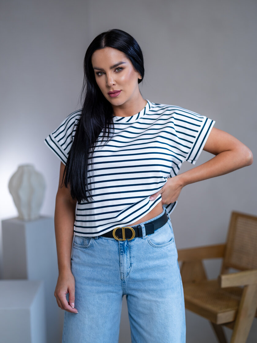 SKRÁTENÉ TRIČKO “STELLA” - PÁSIK