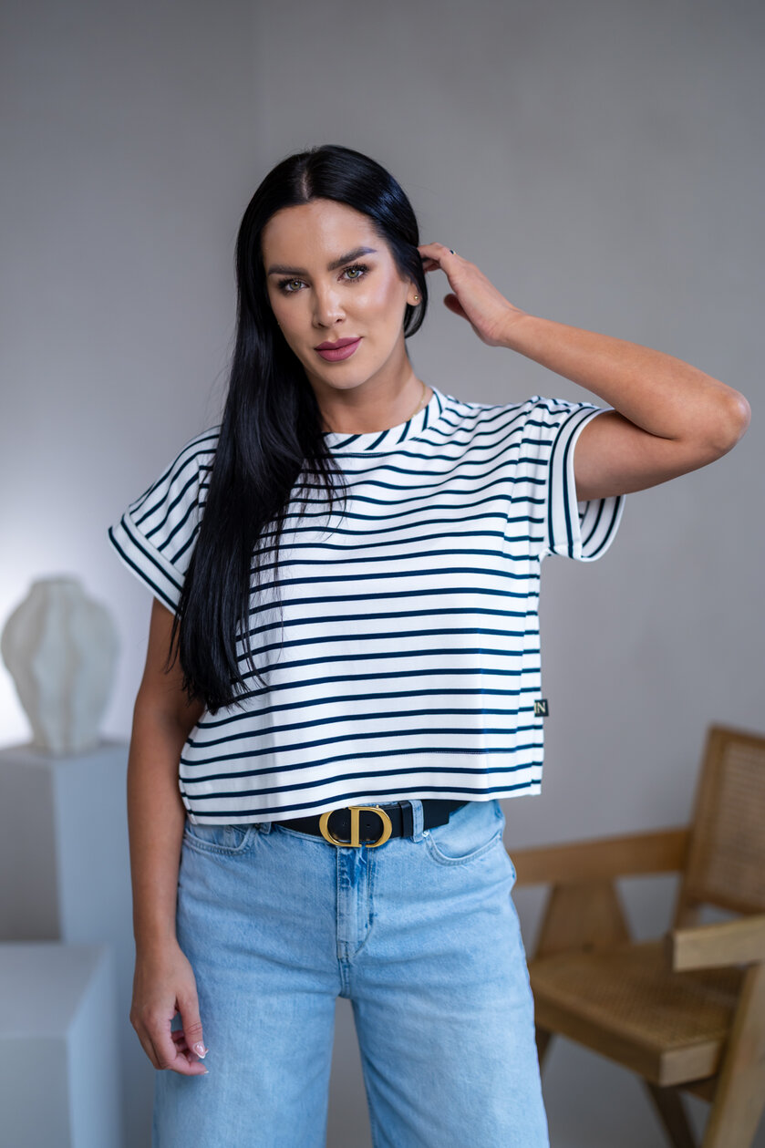 SKRÁTENÉ TRIČKO “STELLA” - PÁSIK