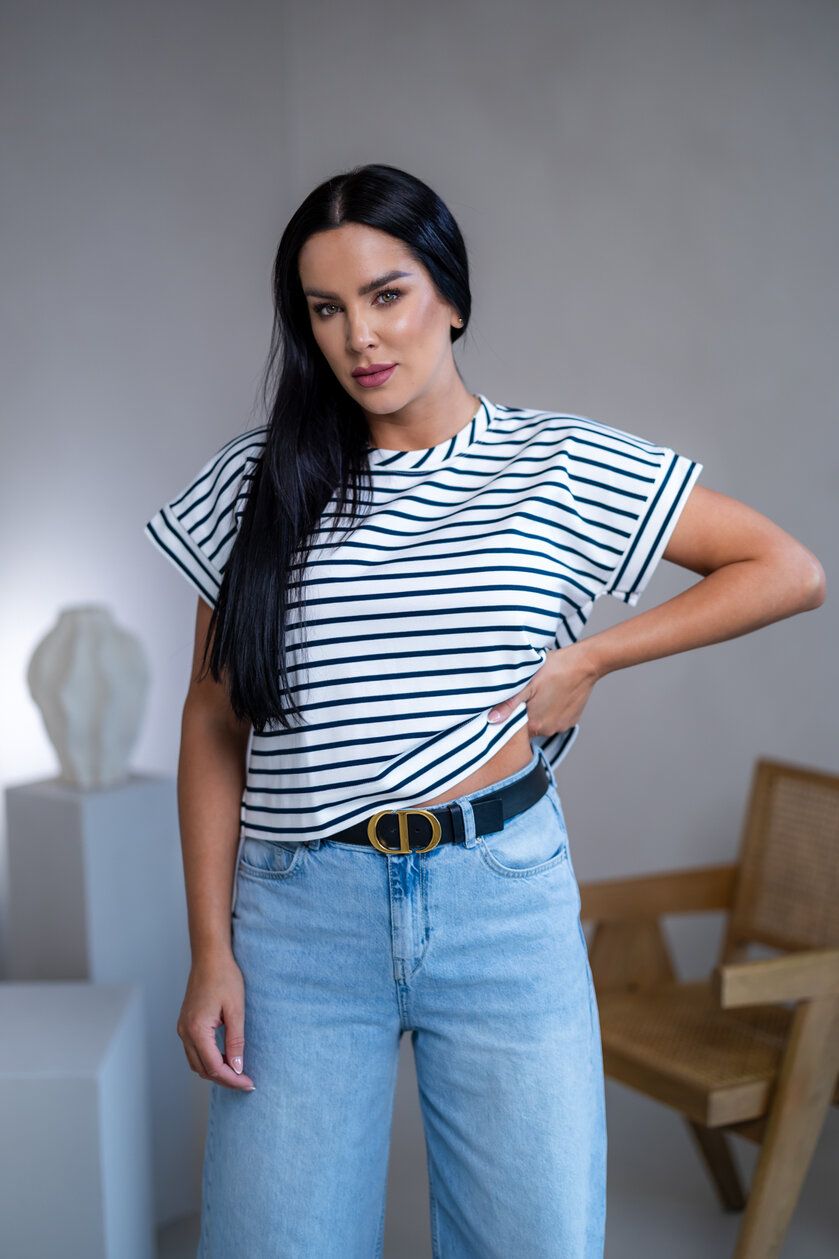 SKRÁTENÉ TRIČKO “STELLA” - PÁSIK