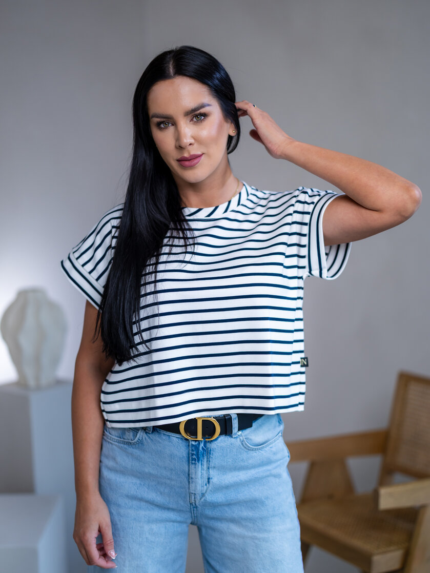 SKRÁTENÉ TRIČKO “STELLA” - PÁSIK