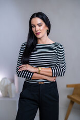 TOP “ANNETTE” - LODIČKOVÝ VÝSTRIH, PRILIEHAVÉ RUKÁVY