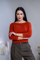 TOP “ANNETTE” - LODIČKOVÝ VÝSTRIH, PRILIEHAVÉ RUKÁVY