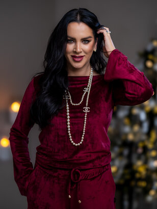 TOP “ANNETTE” - LODIČKOVÝ VÝSTRIH, ROZŠÍRENÉ RUKÁVY