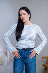 TOP “ANNETTE” - LODIČKOVÝ VÝSTRIH, ROZŠÍRENÉ RUKÁVY