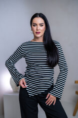 TOP “CAMILLA” - LODIČKOVÝ VÝSTRIH, ROZŠÍRENÉ RUKÁVY