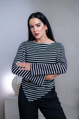 TOP “CAMILLA” - LODIČKOVÝ VÝSTRIH, ROZŠÍRENÉ RUKÁVY