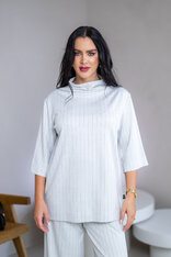 TOP “ELIZABETH” S PRINECHANÝM STOJAČIKOM A 3/4 RUKÁVMI