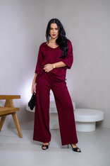 TOP “ELIZABETH” S VÉČKOVÝM VÝSTRIHOM A 3/4 RUKÁVMI