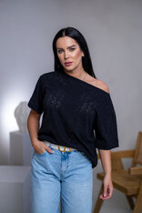 TRIČKO “MELANIE“ S LODIČKOVÝM VÝSTRIHOM - MADEIRA