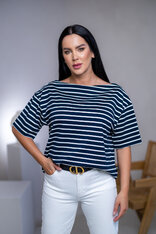 TRIČKO “MELANIE” S LODIČKOVÝM VÝSTRIHOM - PÁSIK