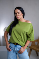 TRIČKO “MELANIE” S LODIČKOVÝM VÝSTRIHOM - TEPLÁKOVINA