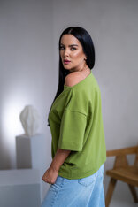 TRIČKO “MELANIE” S LODIČKOVÝM VÝSTRIHOM - TEPLÁKOVINA