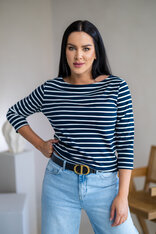 TRIČKO “VANDA” S LODIČKOVÝM VÝSTRIHOM - PÁSIK