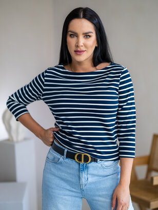 TRIČKO “VANDA” S LODIČKOVÝM VÝSTRIHOM - PÁSIK