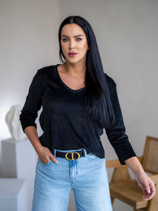 TRIČKO “VANDA” S VÉČKOVÝM VÝSTRIHOM - ZAMAT