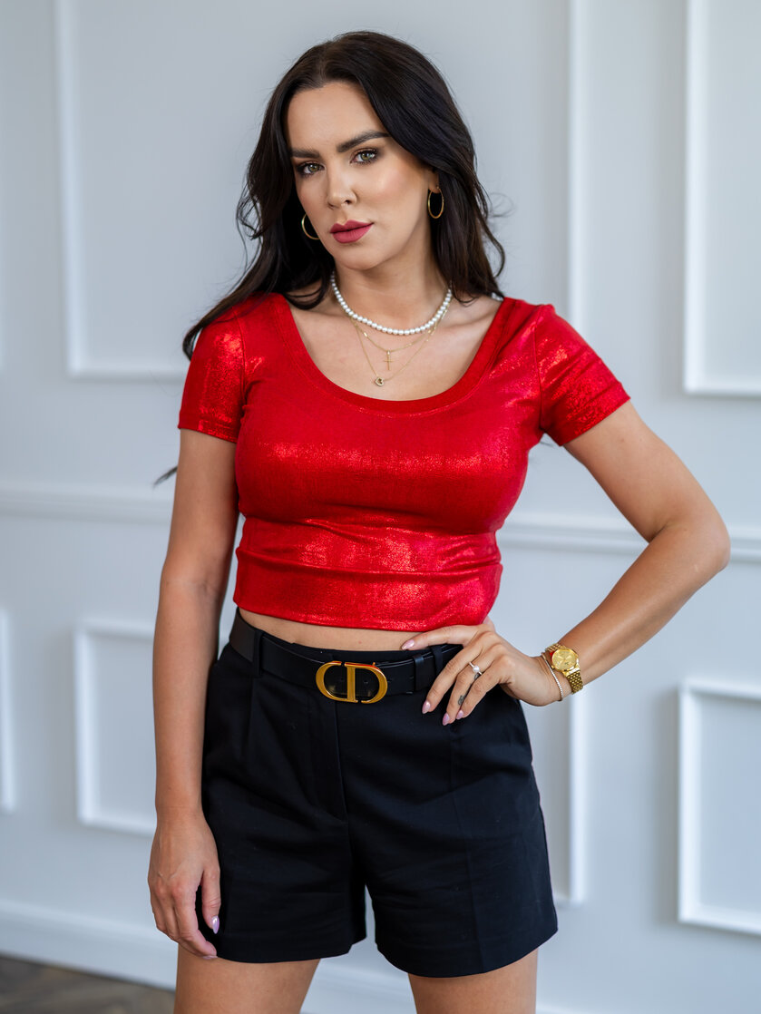 ZÁKLADNÝ CROP TOP - VÝSTRIH VPREDU AJ NA CHRBÁTE